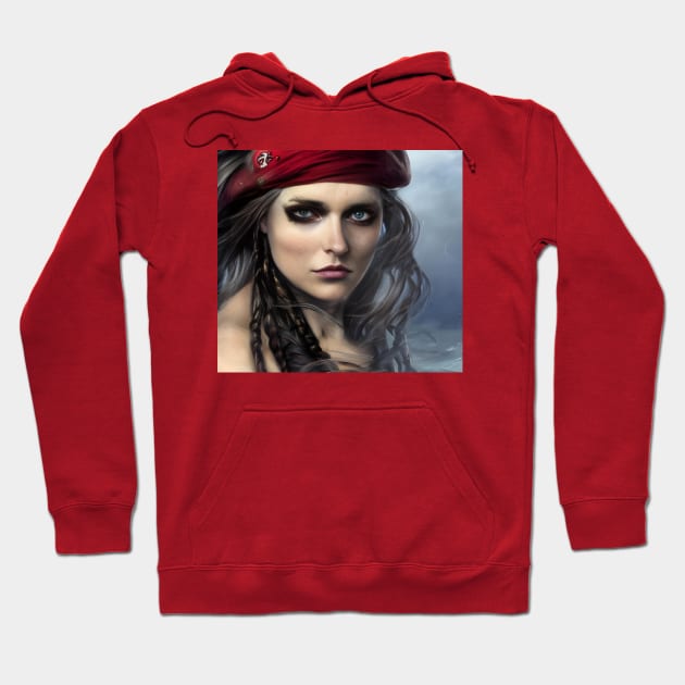 Girl Pirate Captain Hoodie by Tuff Tees